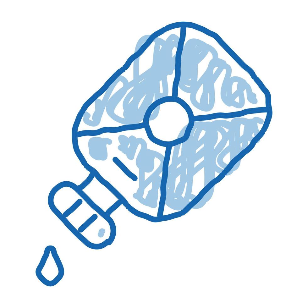 berenjena agua doodle icono dibujado a mano ilustración vector