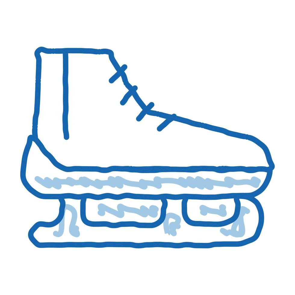 Skates doodle icon hand drawn illustration vector