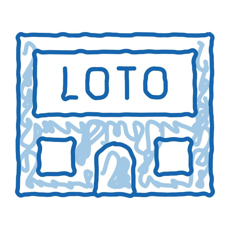 Lotto House doodle icon hand drawn illustration vector