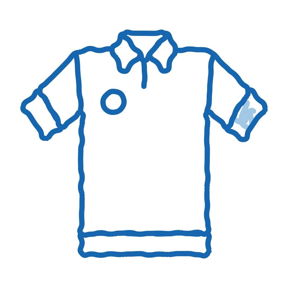 jugador camiseta doodle icono dibujado a mano ilustración vector