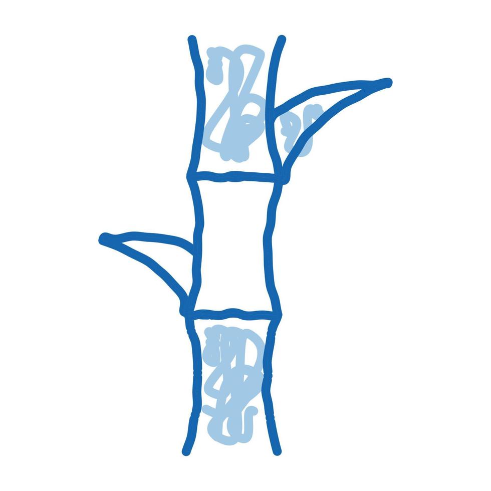 icono de doodle de caña de azúcar dibujado a mano ilustración vector