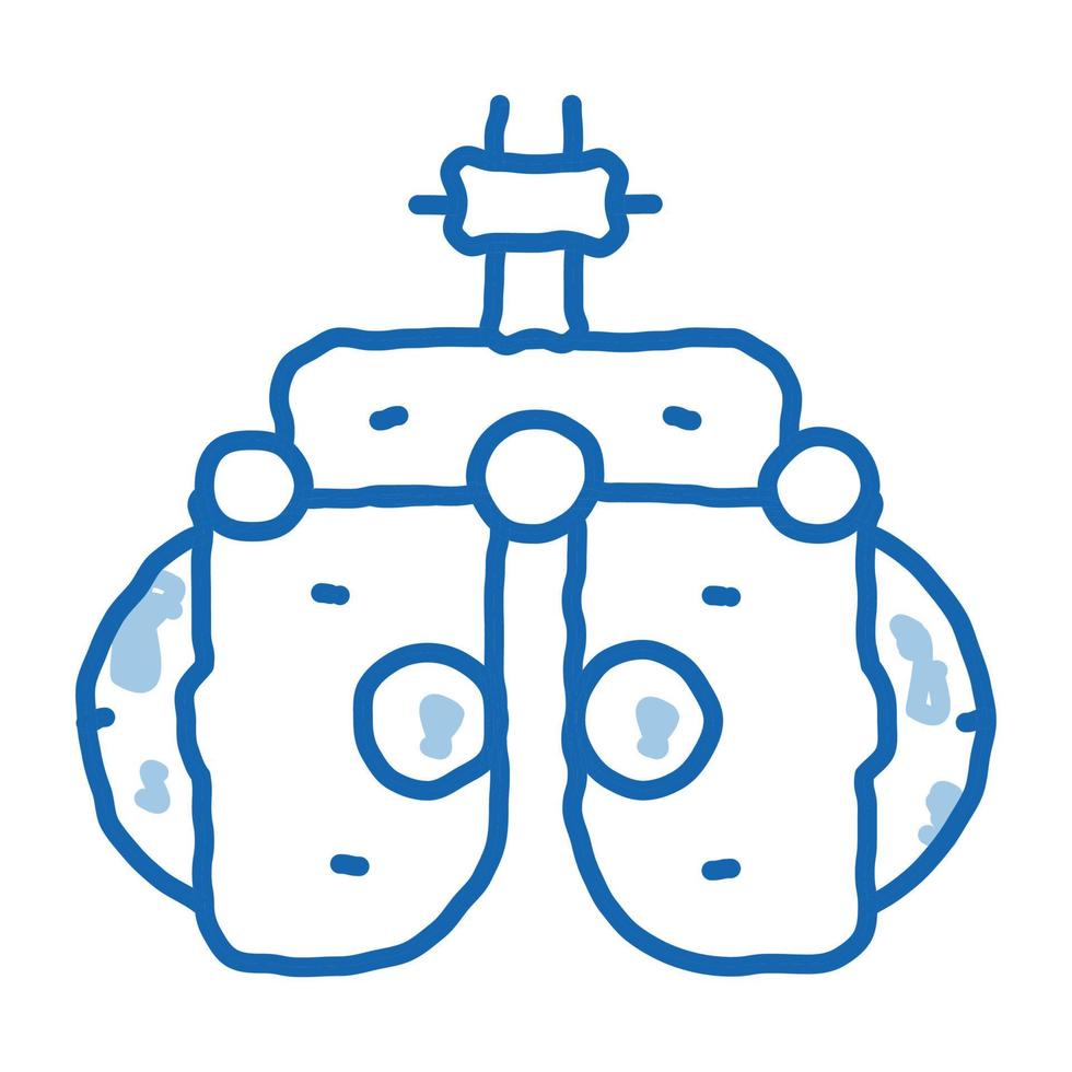 Equipment For Eye Diagnostic doodle icon hand drawn illustration vector