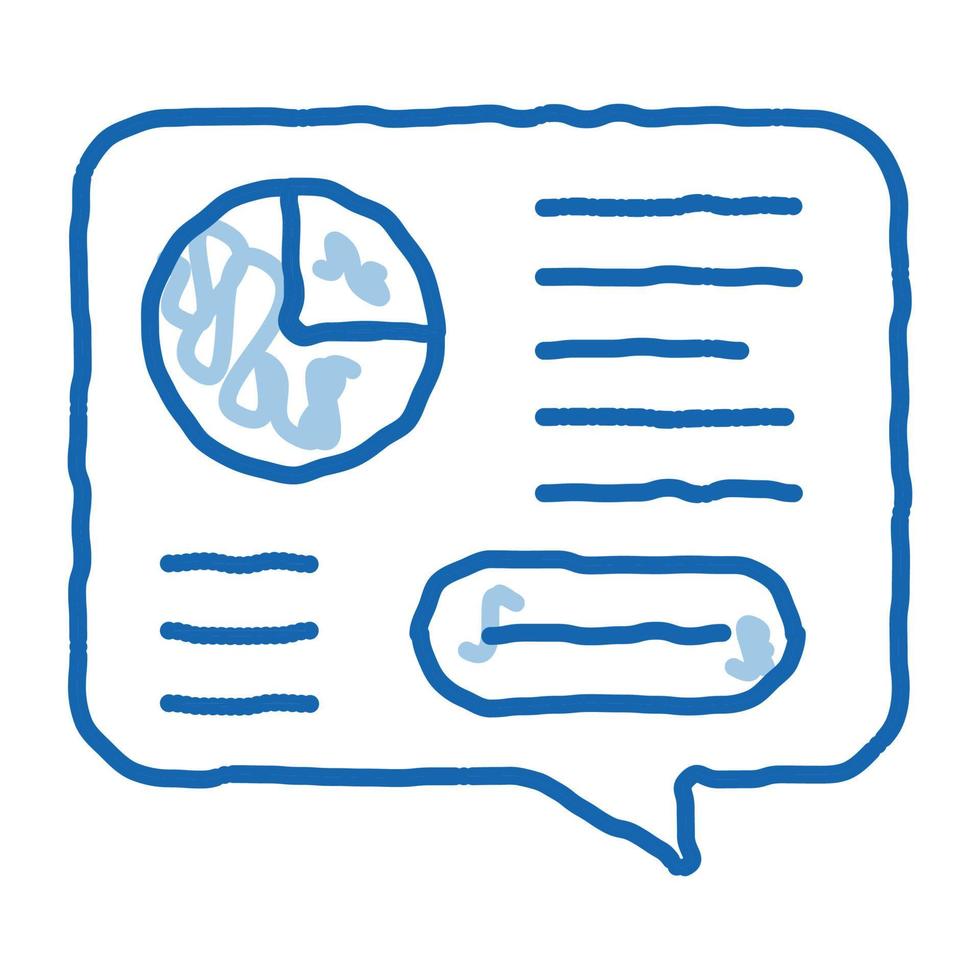 Statistician Report Spoken doodle icon hand drawn illustration vector