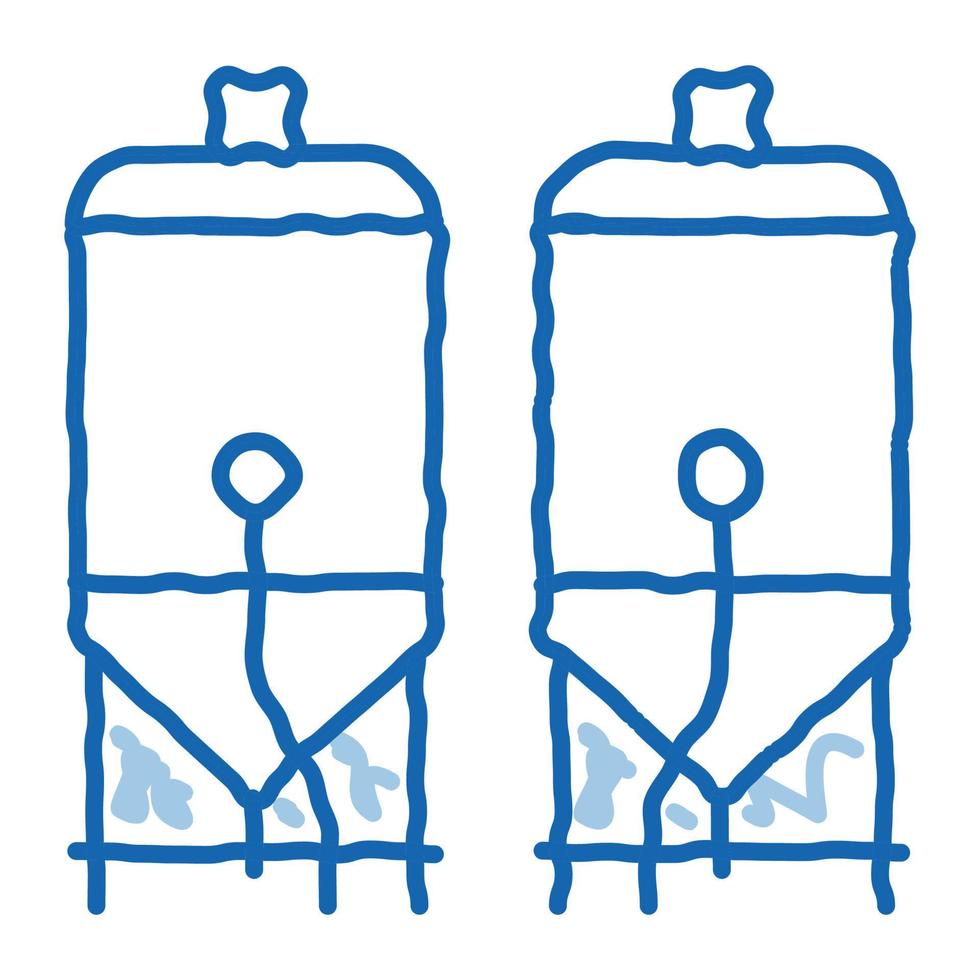 Brewing Barrels doodle icon hand drawn illustration vector