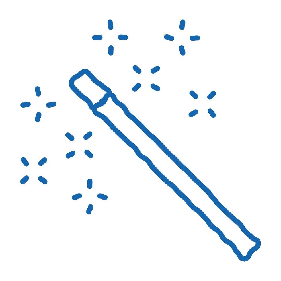 Magic Wand doodle icon hand drawn illustration vector