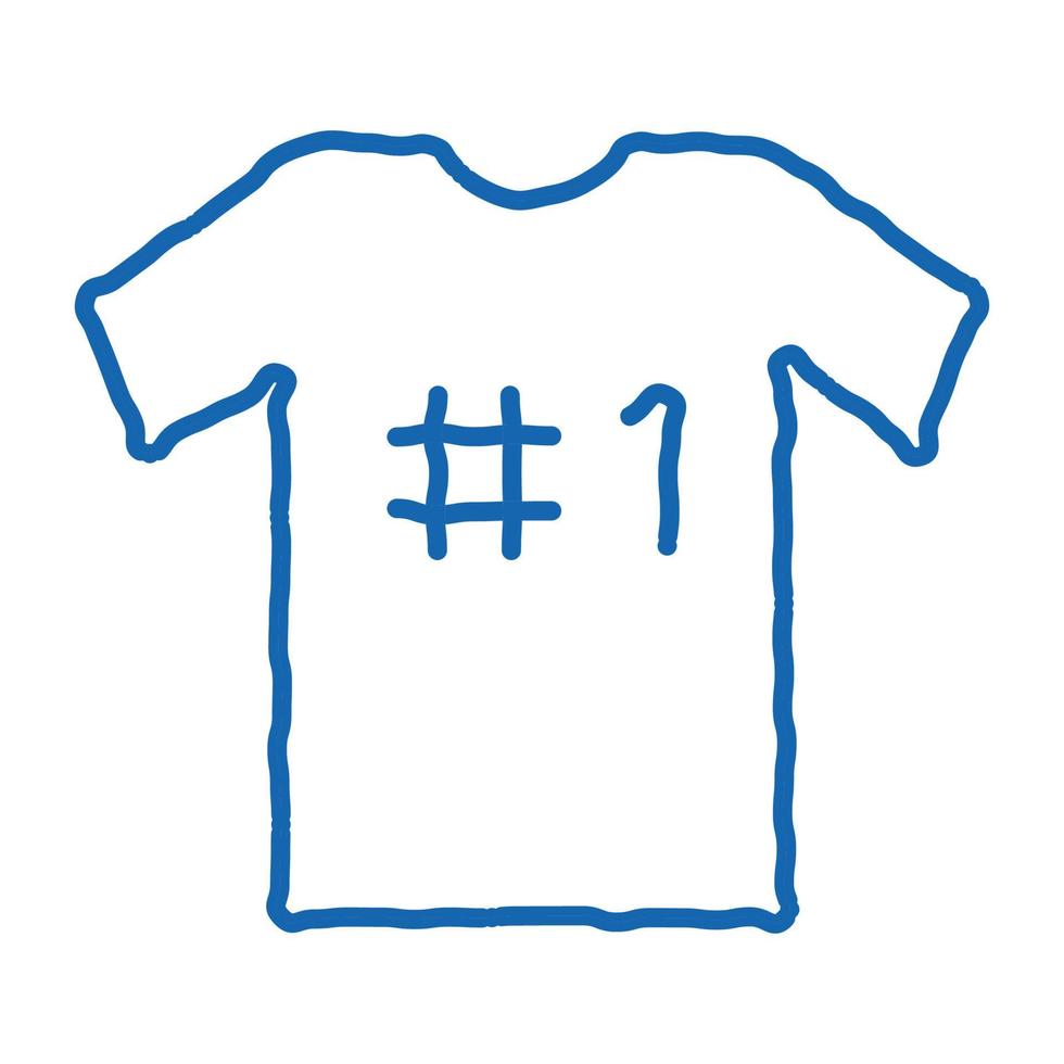 T-shirt Number doodle icon hand drawn illustration vector