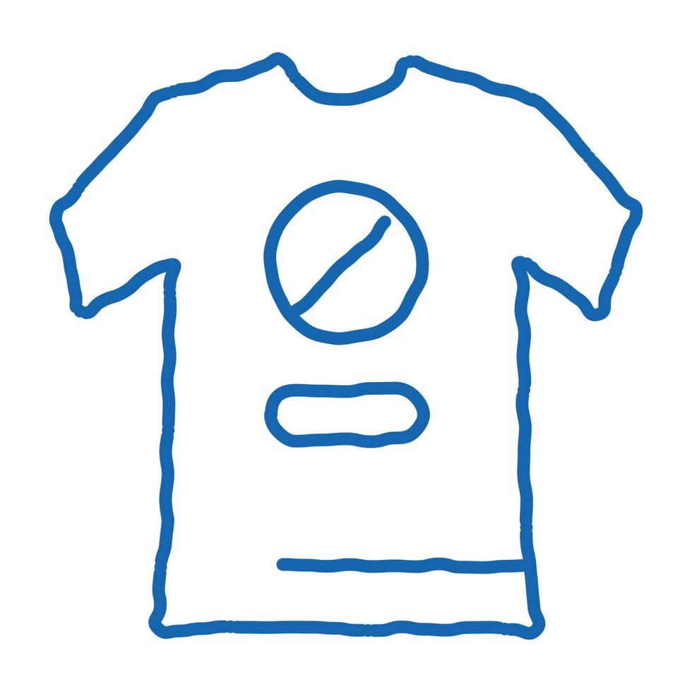 camiseta protesta doodle icono dibujado a mano ilustración vector