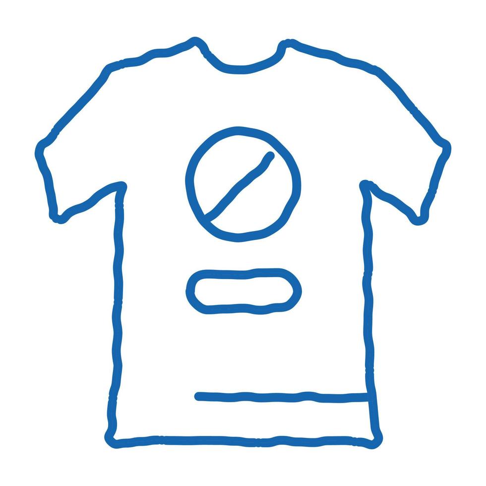 t-shirt protest doodle icon hand drawn illustration vector