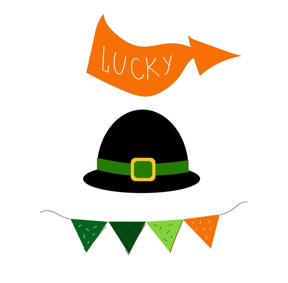 St. Patrick's Day.Vector doodle cartoon set illustration. vector