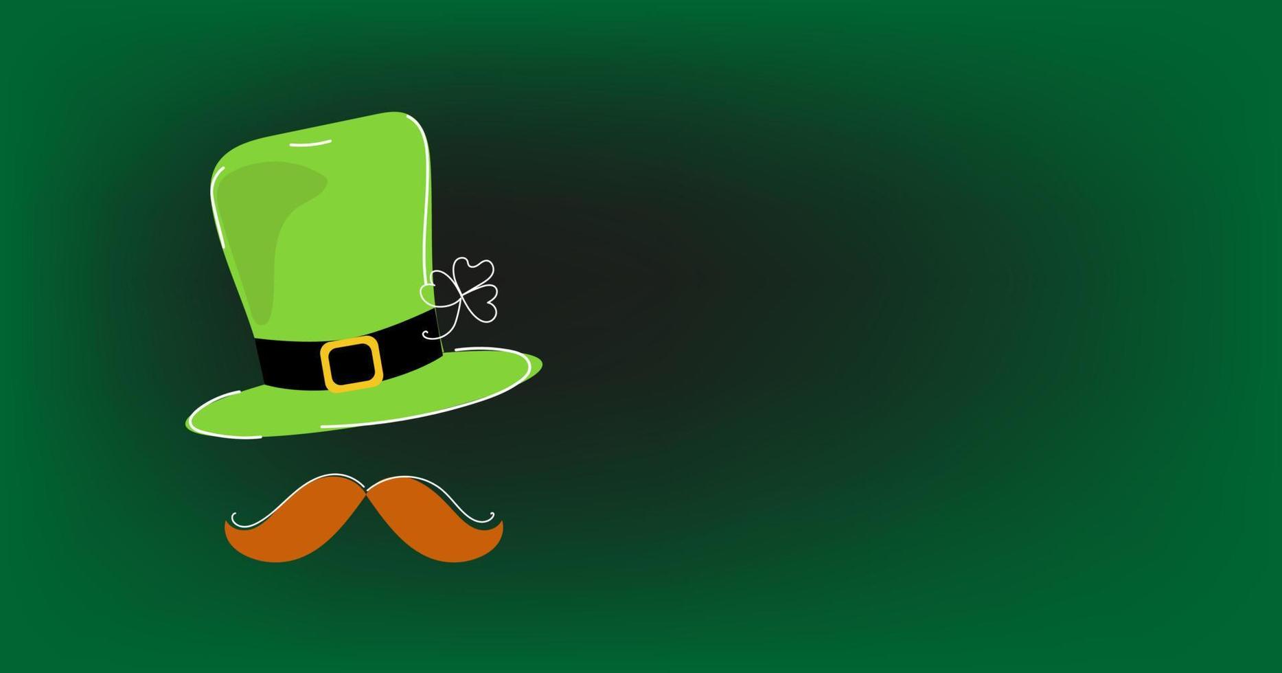 S t. ilustración de banner de dibujos animados de garabato de patrick's day.vector. vector