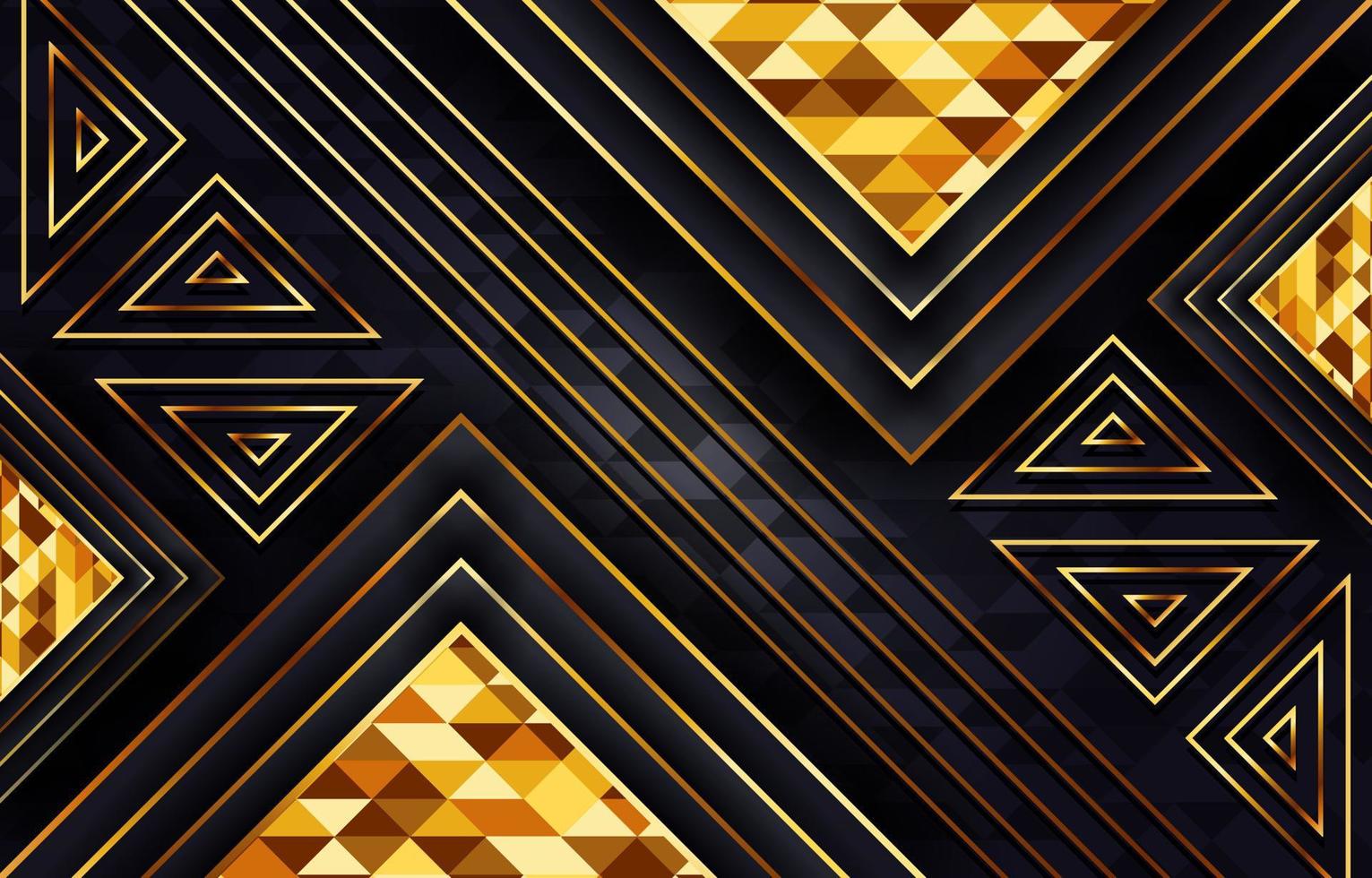 fondo dorado triangular vector