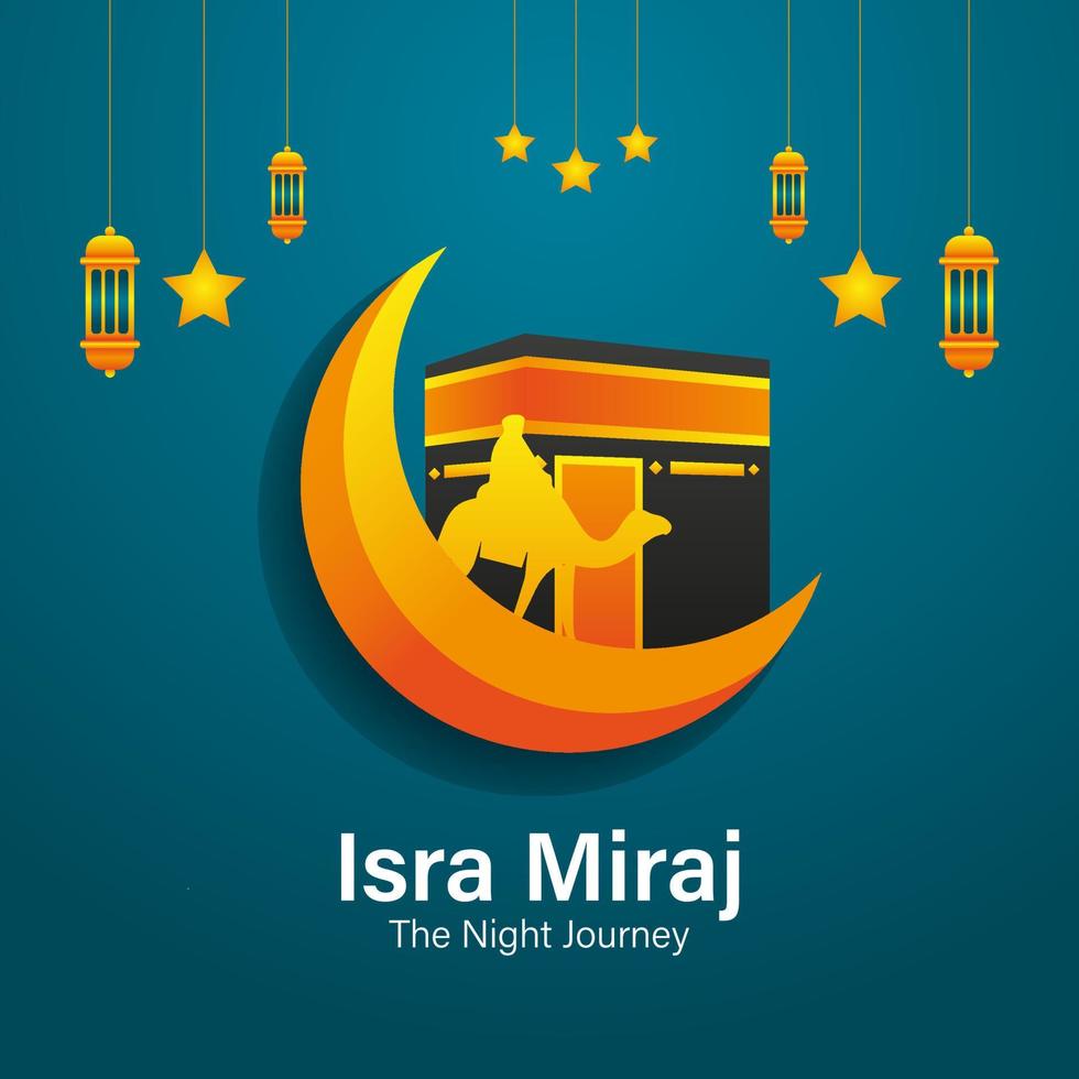 isra miraj vector illustration