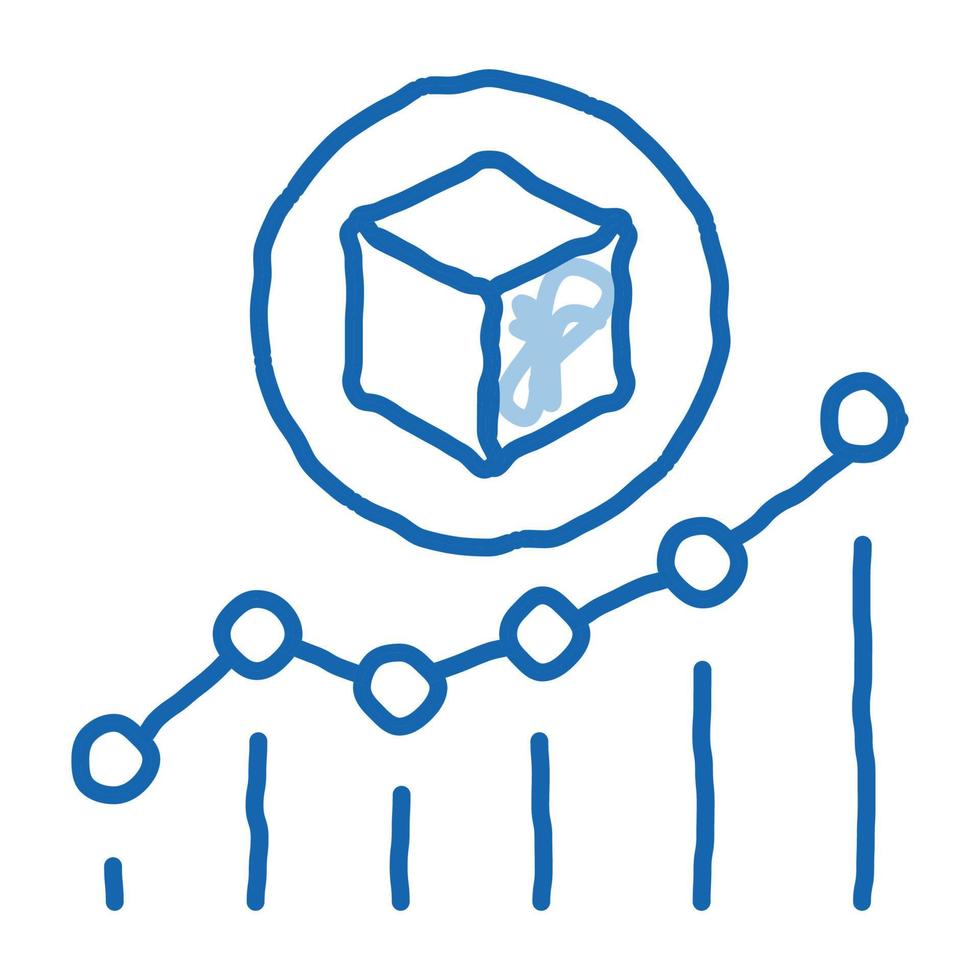 parcel pick-up points doodle icon hand drawn illustration vector