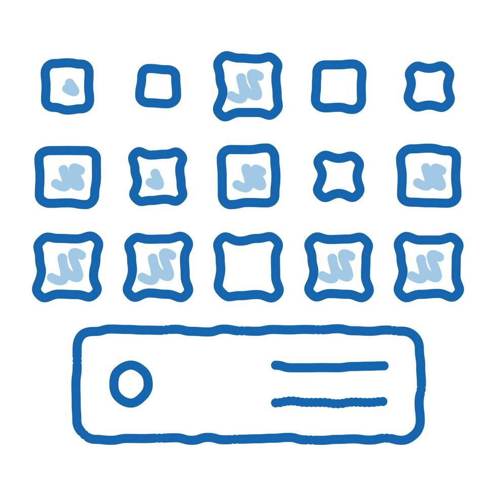 Networking Artificial Big Data Center doodle icon hand drawn illustration vector