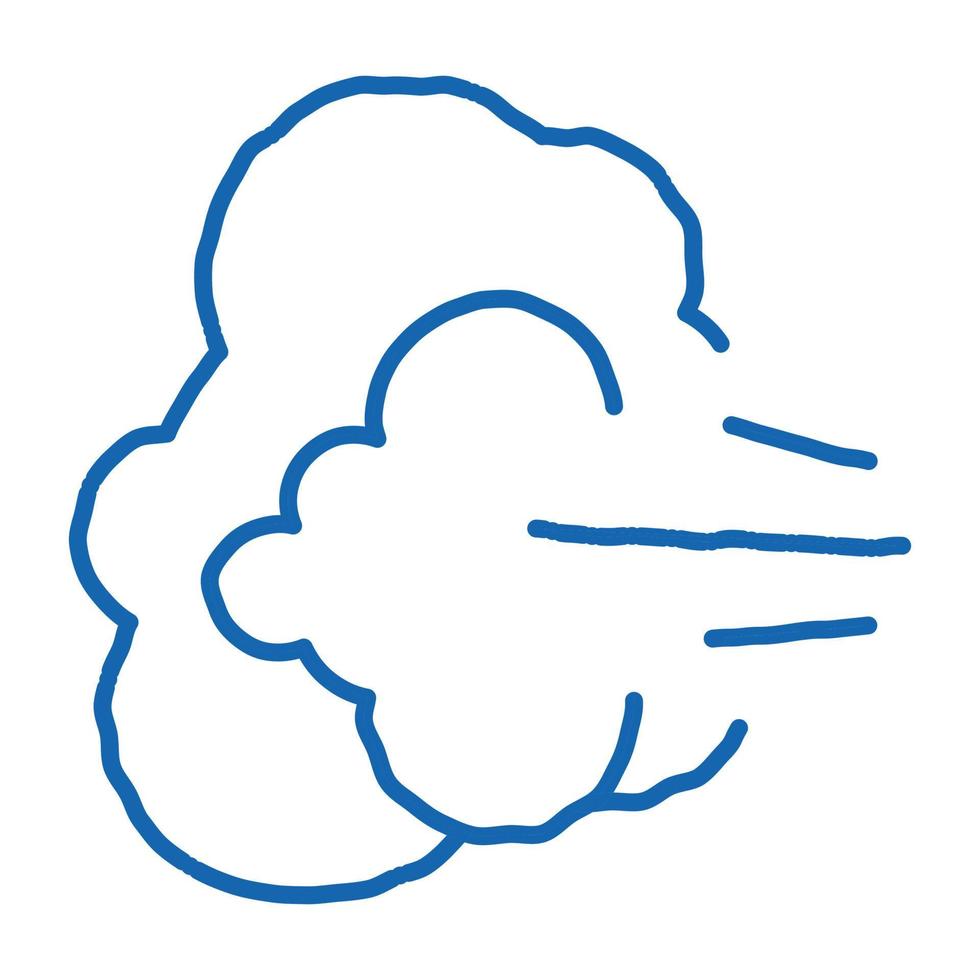 windiness gaz síntoma de embarazo doodle icono dibujado a mano ilustración vector