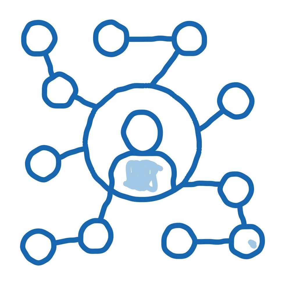 Business Networking And Man Silhouette Vector