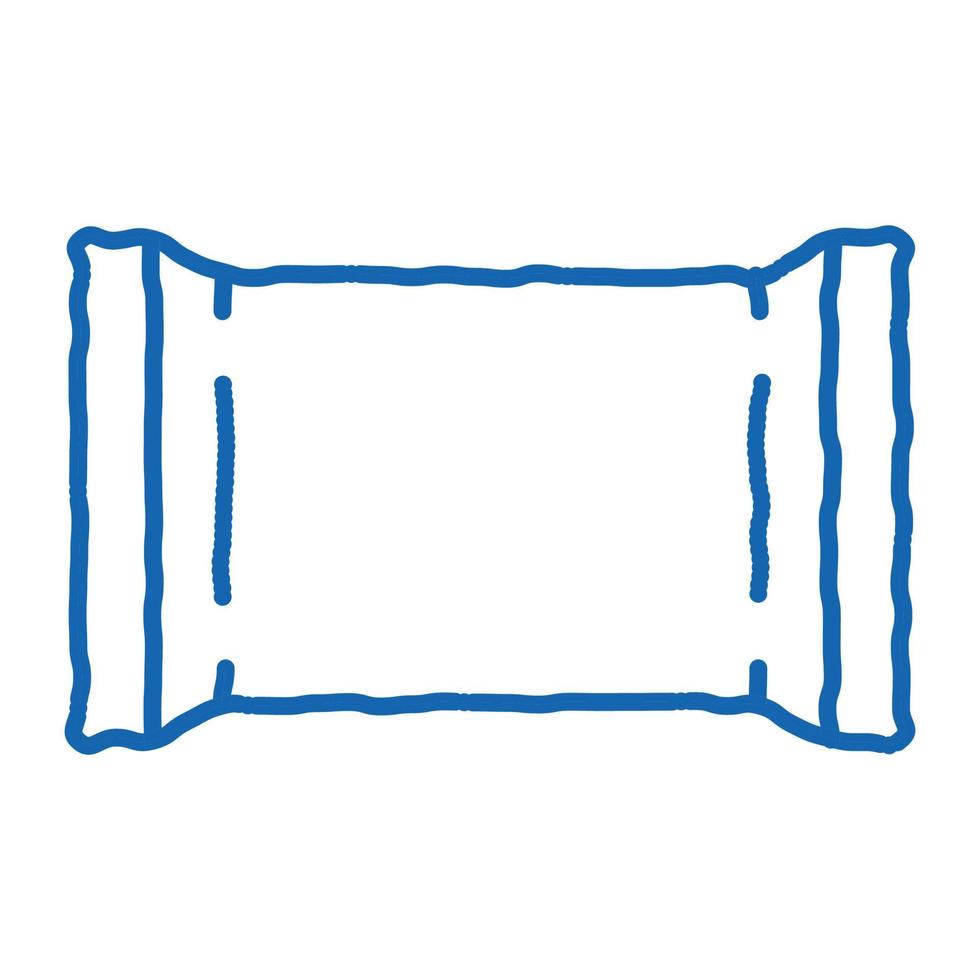 Blank Polymer Packaging Chocolate Bar doodle icon hand drawn illustration vector