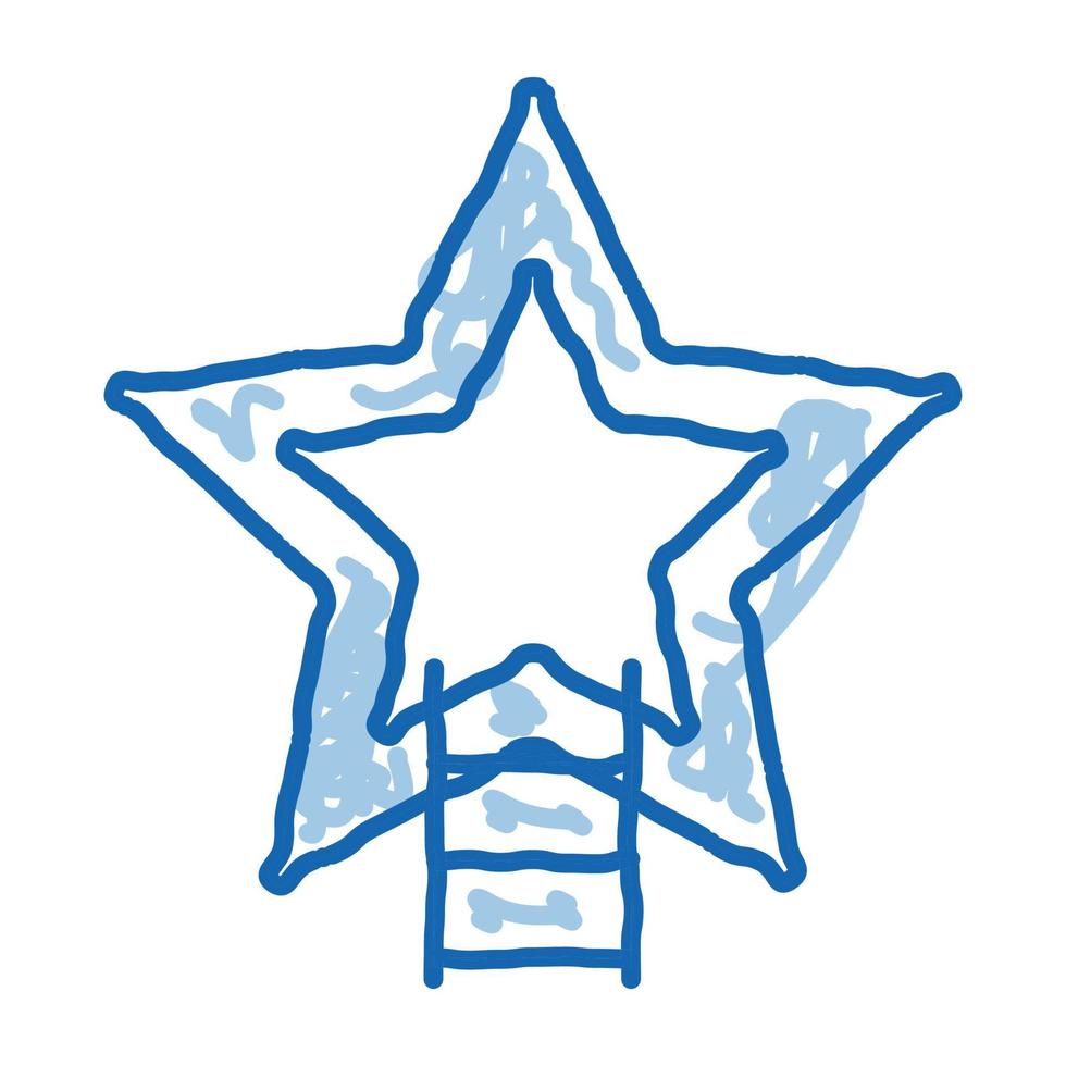 signo de estrella talento humano doodle icono dibujado a mano ilustración vector