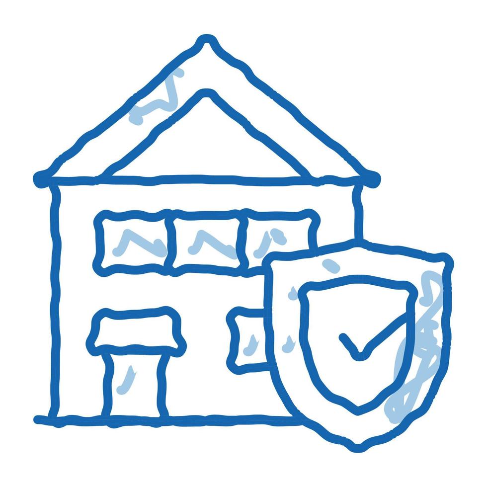 casa protectora de rata doodle icono dibujado a mano ilustración vector