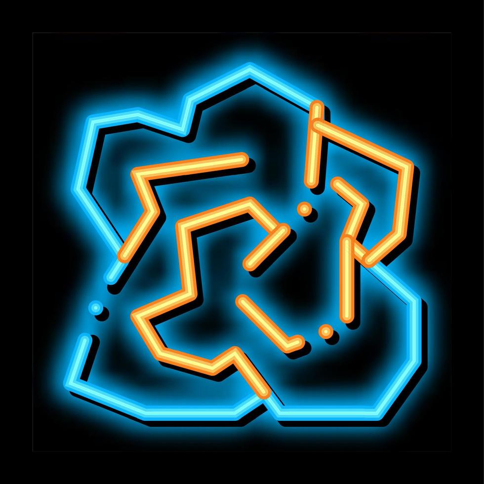 Crumpled Piece Of Paper neon glow icon illustration vector