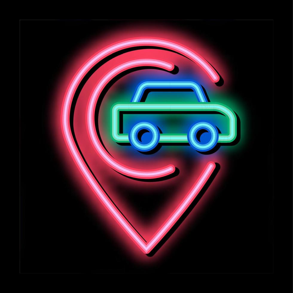 Car Gps Map Mark neon glow icon illustration vector
