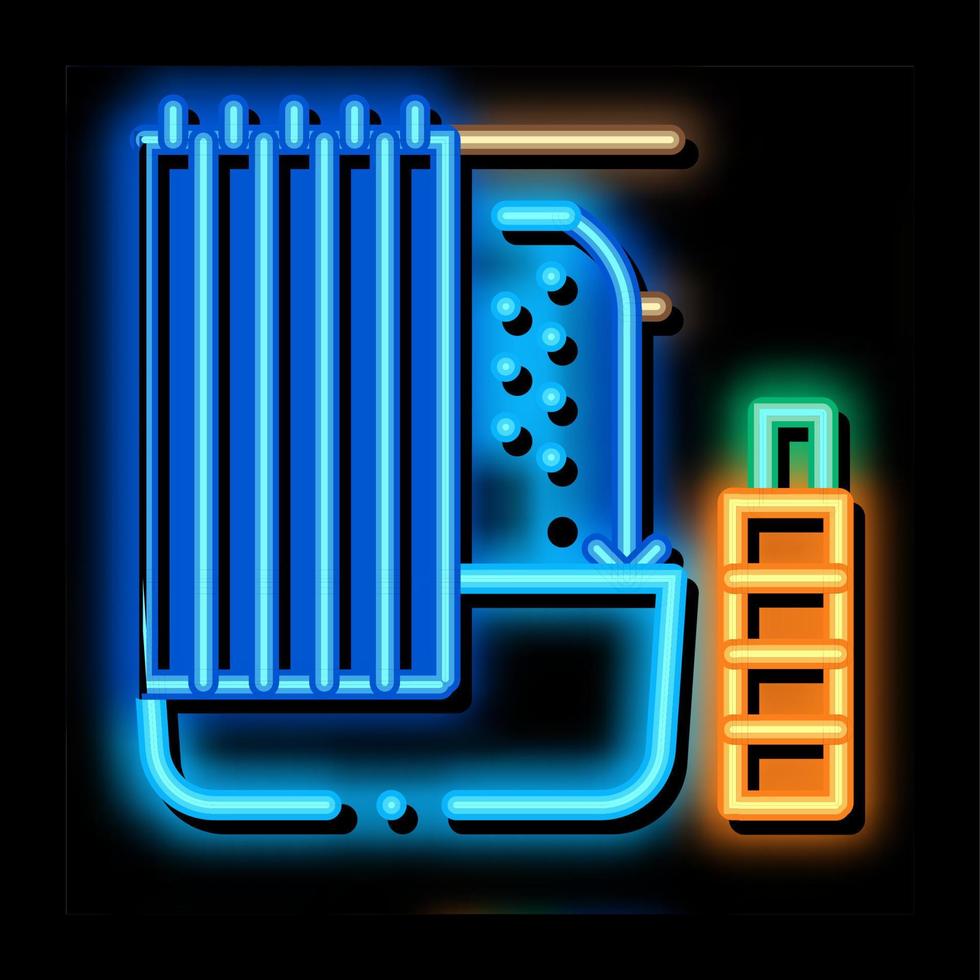 Bathroom neon glow icon illustration vector