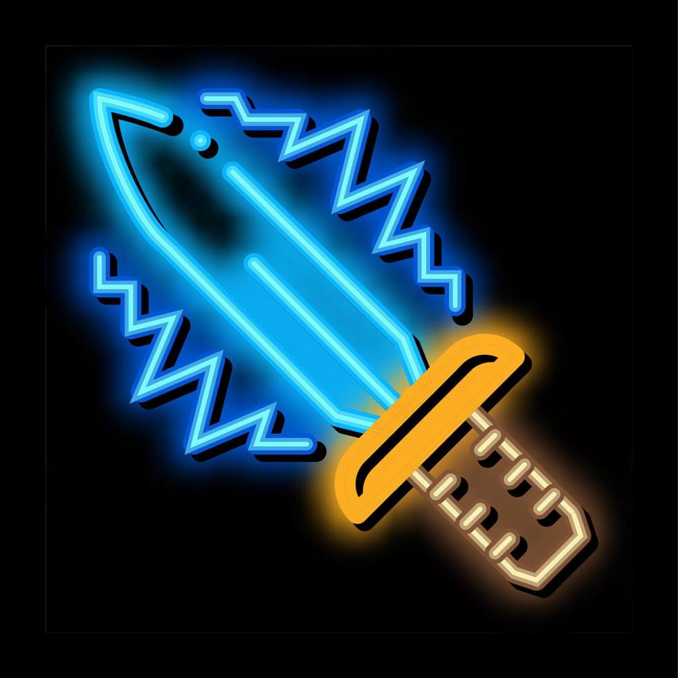 Sparkle Sword neon glow icon illustration vector