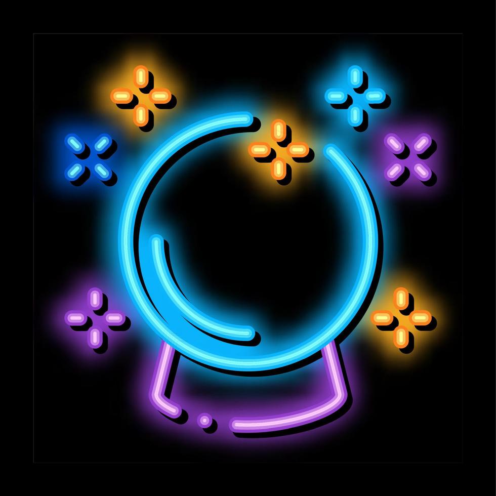 Wizard Globe neon glow icon illustration vector