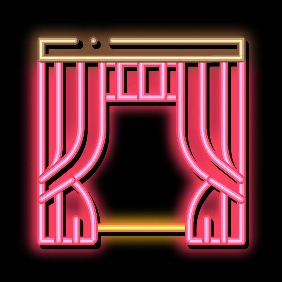 Theatrical Curtain neon glow icon illustration vector
