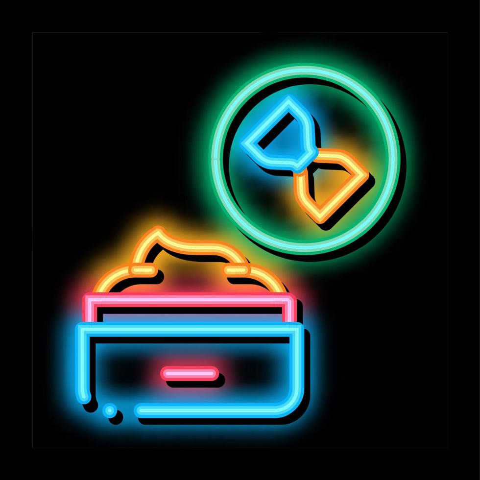 anti-aging cream neon glow icon illustration vector