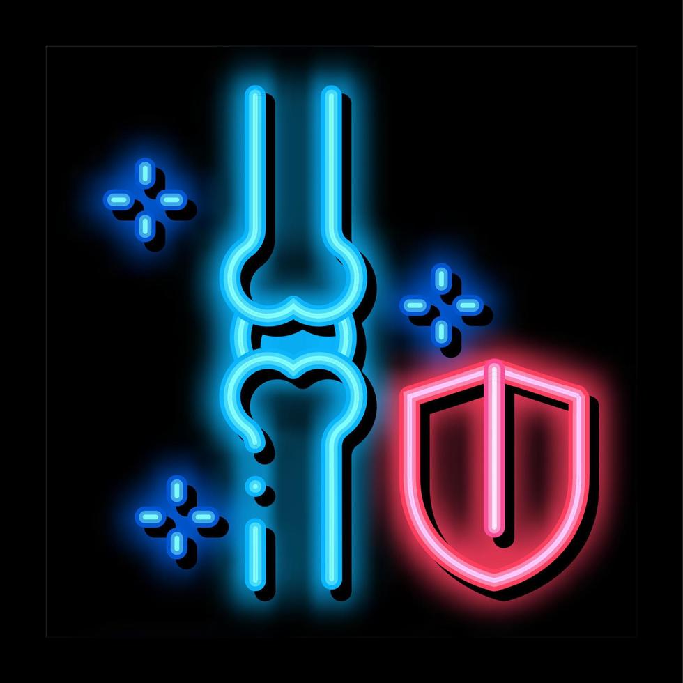 bone strengthening neon glow icon illustration vector