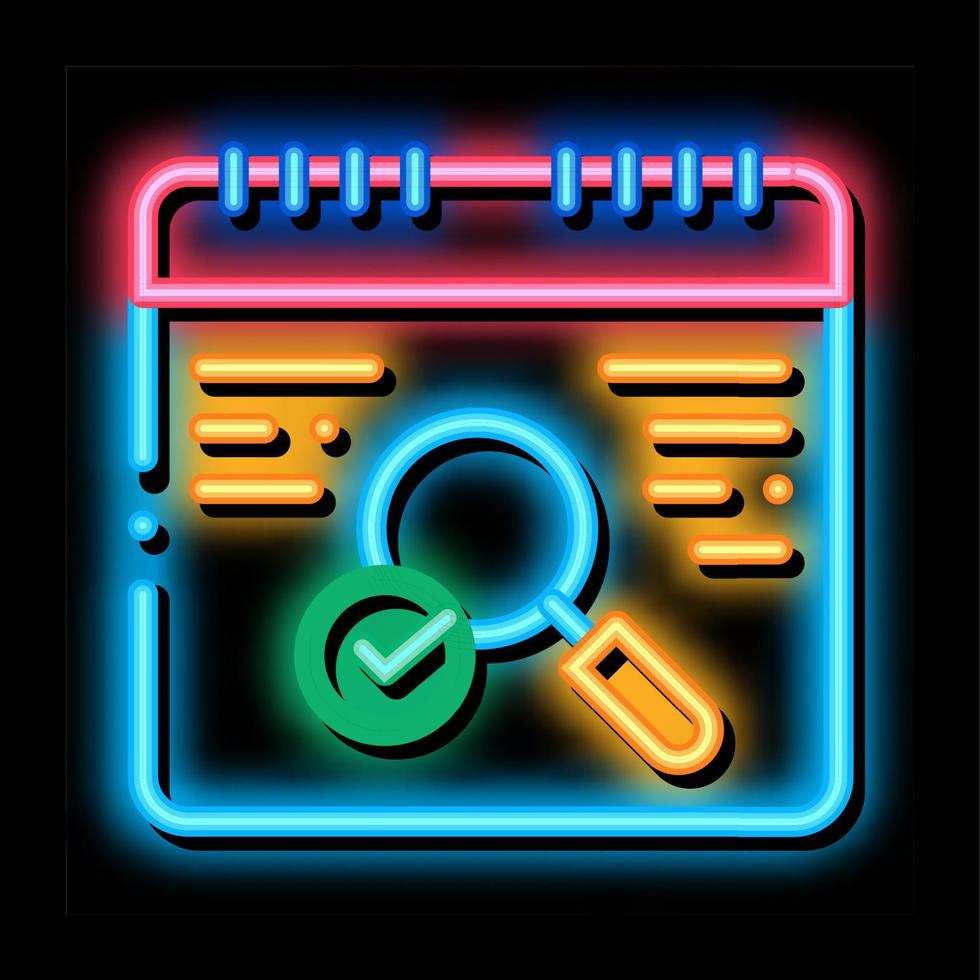 no error detection neon glow icon illustration vector