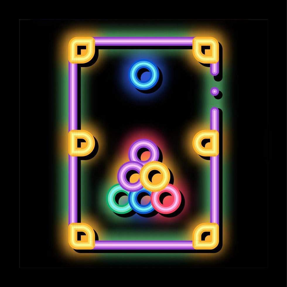 Interactive Game Billiard neon glow icon illustration vector