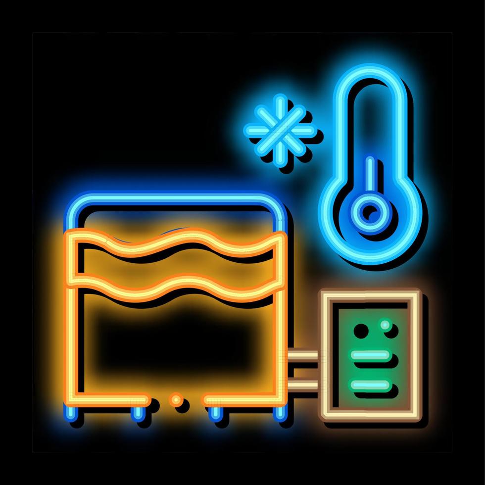 ilustración de icono de brillo de neón de enfriamiento de jugo vector
