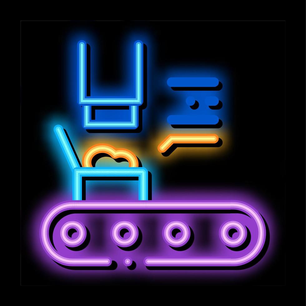 fishing product factory neon glow icon illustration vector