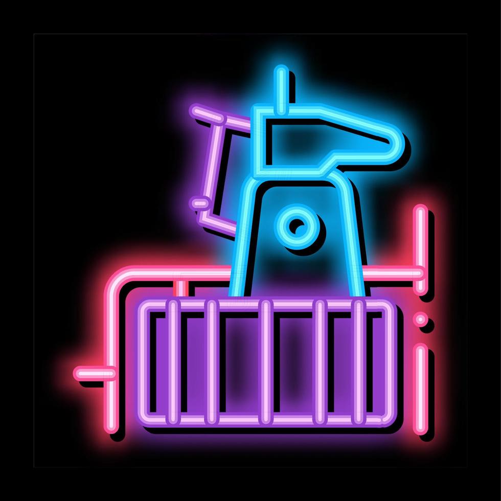 drain cleaning instrument neon glow icon illustration vector