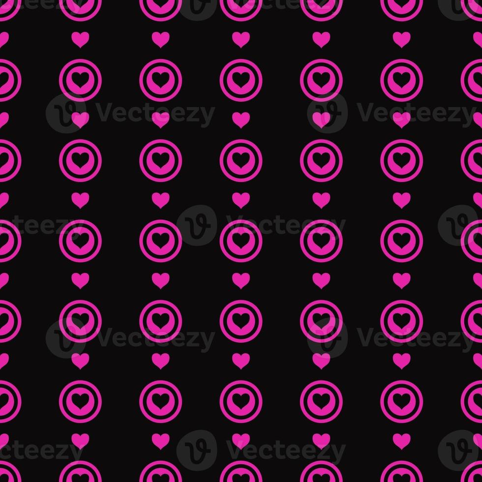 seamless pattern with hearts background with circles photo