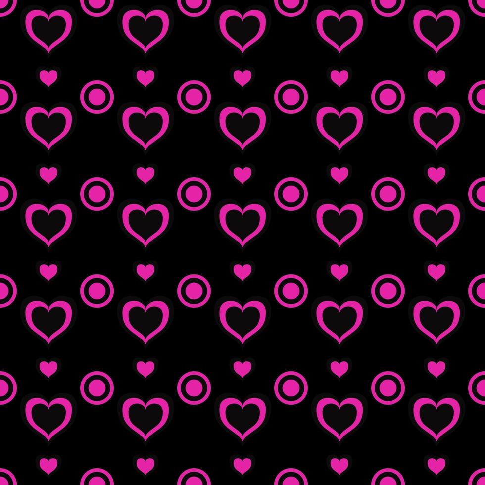 seamless pattern with hearts background with circles photo