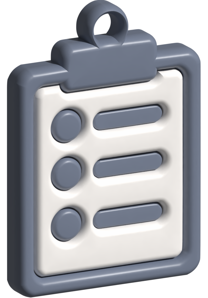 3d illustration of clipboard png