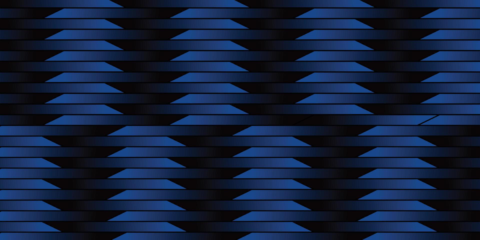 fondo azul y negro abstracto. líneas y tiras horizontales vector