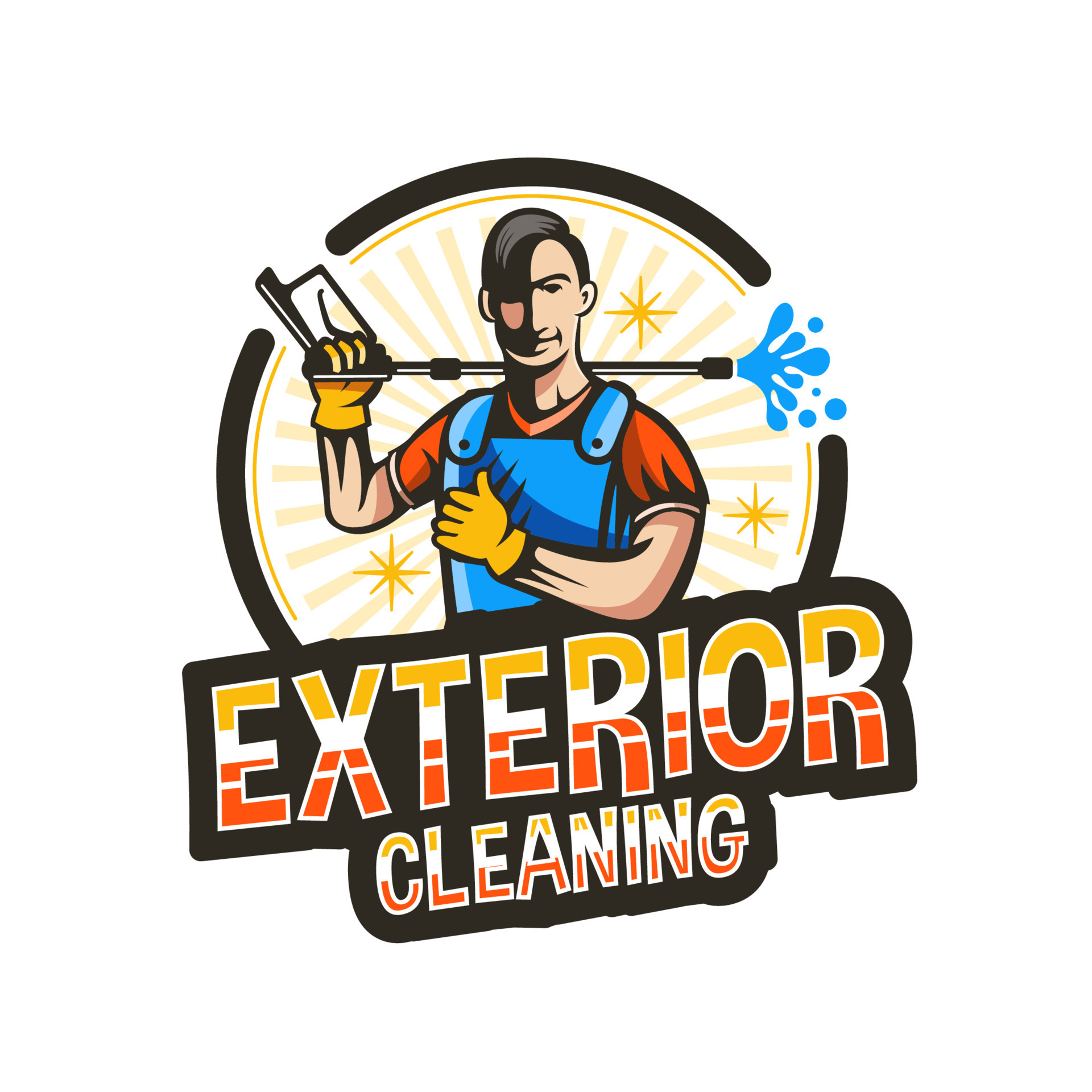 Pressure washing gun logo - holfaccount