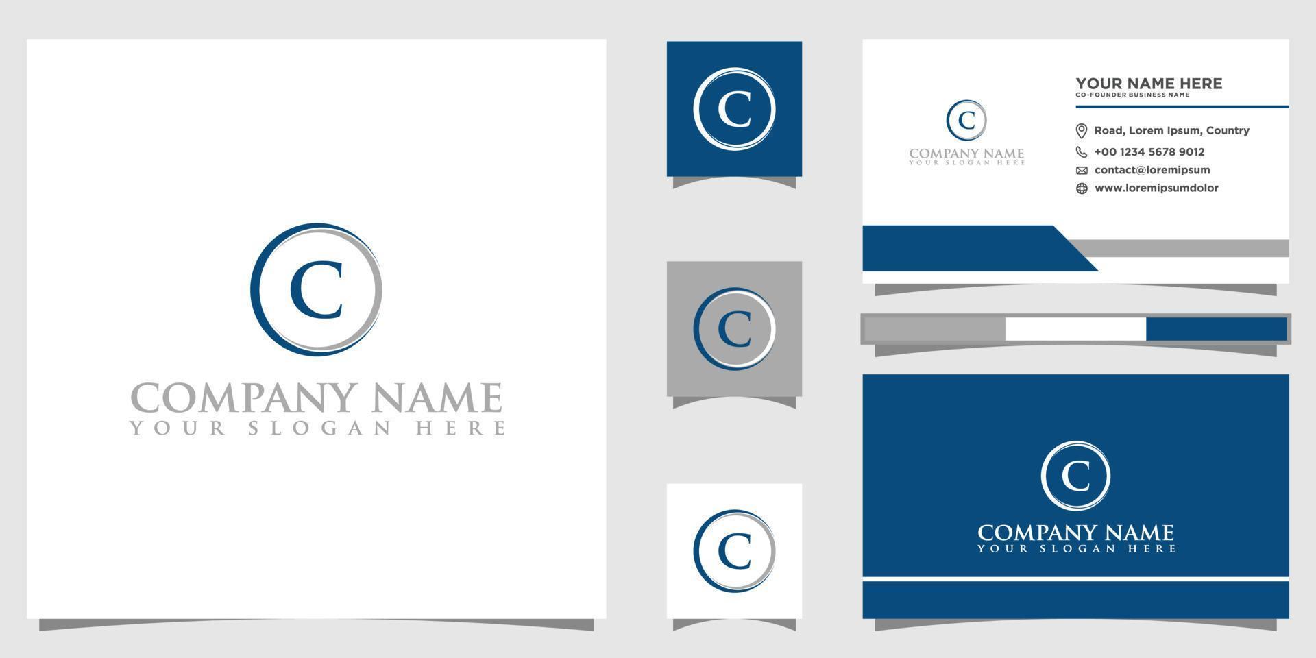 estilo de círculo de letra c con diseño de marca plantilla símbolo de icono de diseño gráfico para negocios vector