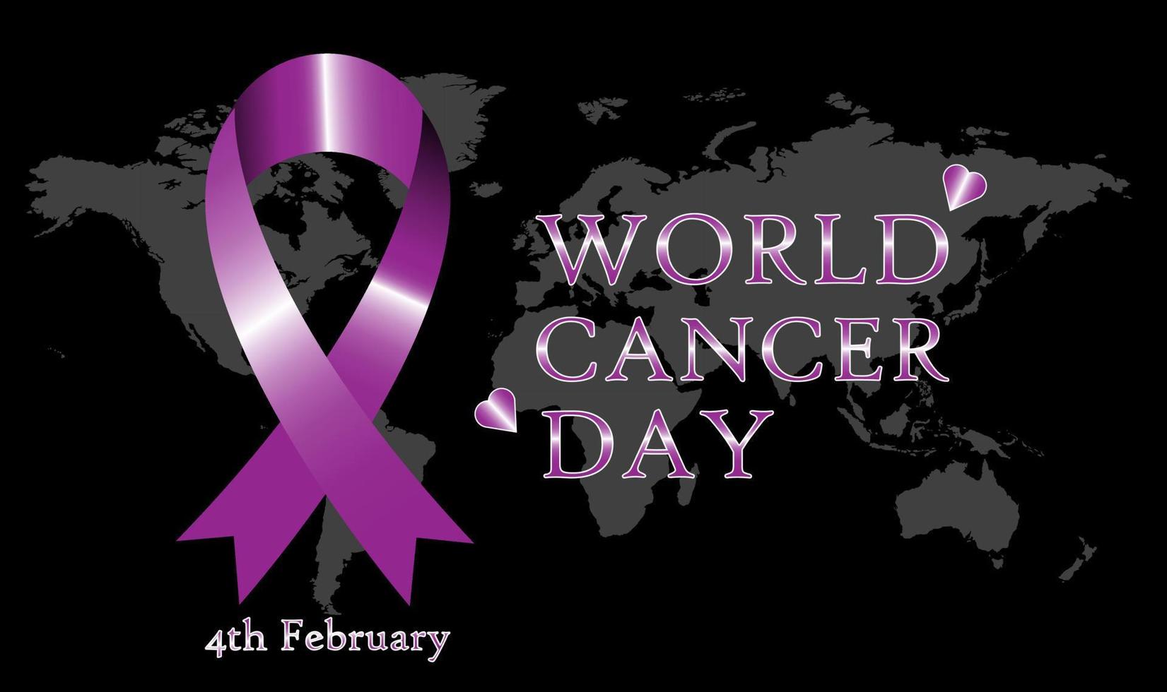 ilustración vectorial gráfico de fondo del día mundial contra el cáncer vector