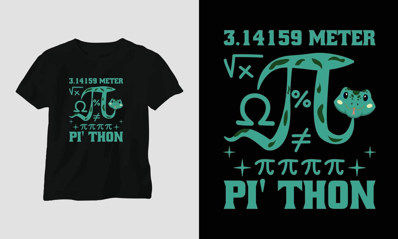 Pi Day Special typography t-shirt design template design with pi, math, etc. vector