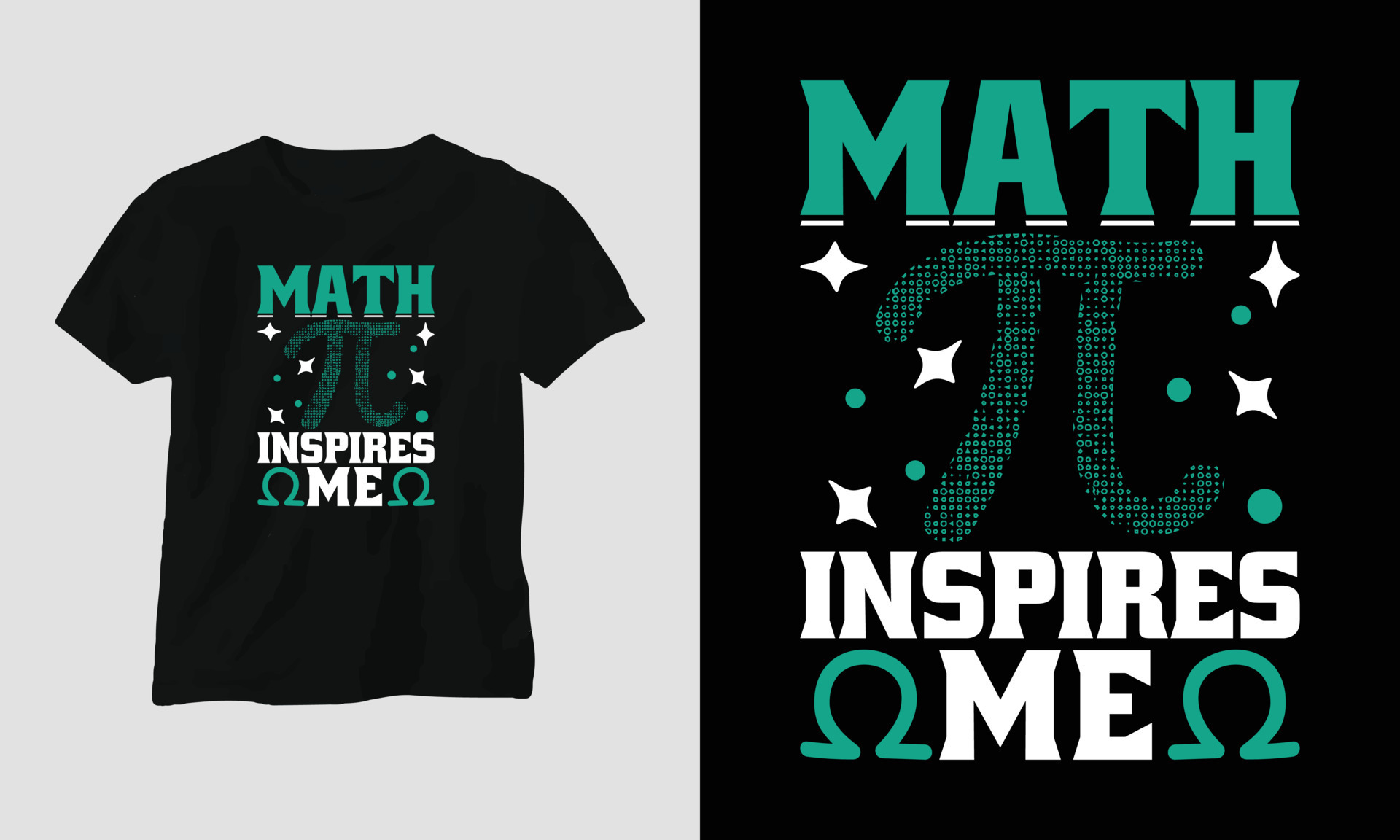 Pi Day Special typography tshirt design template design with pi, math
