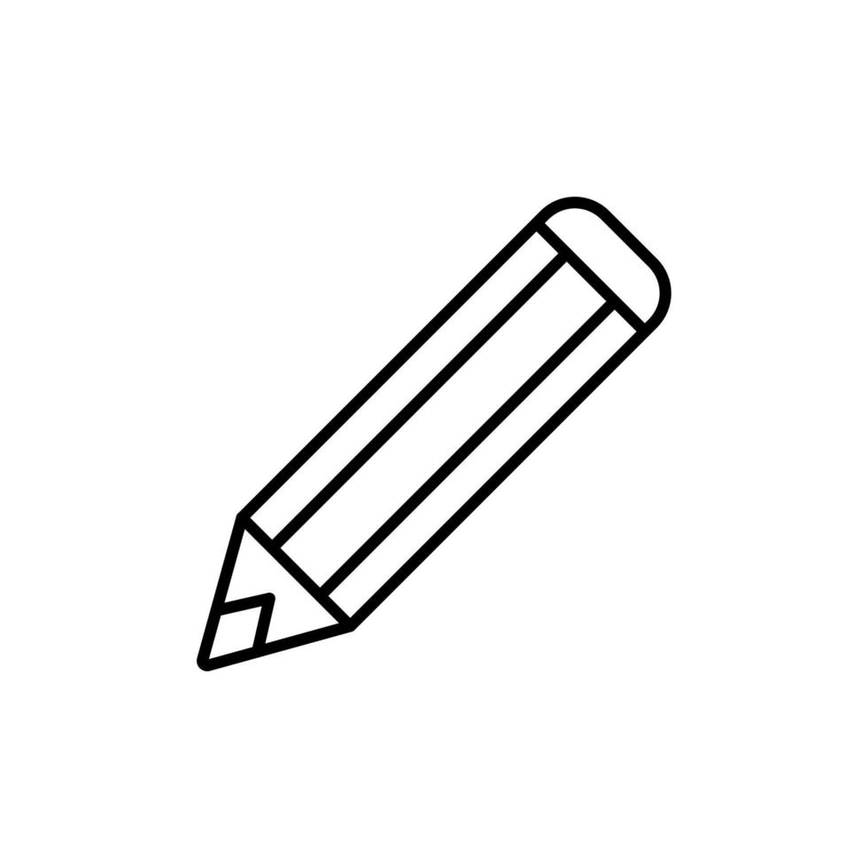 Writing Pencil Line Icon. Perfect for stores, internet shops, UI, design, articles, books vector