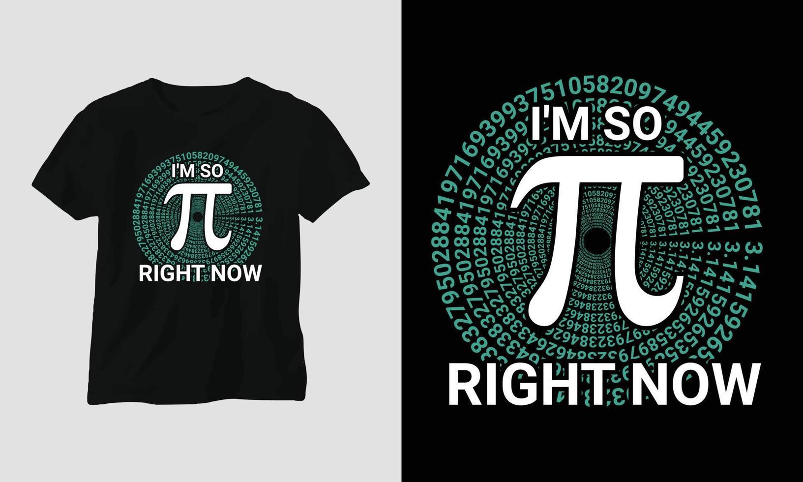 Pi Day Special typography t-shirt design template design with pi, math, etc. vector