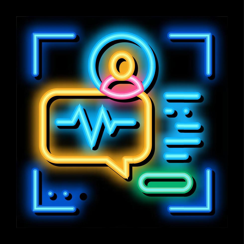 voice identity neon glow icon illustration vector