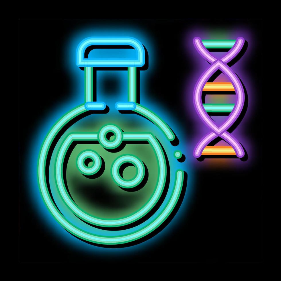 Chemistry Lab Glassware Biomaterial neon glow icon illustration vector