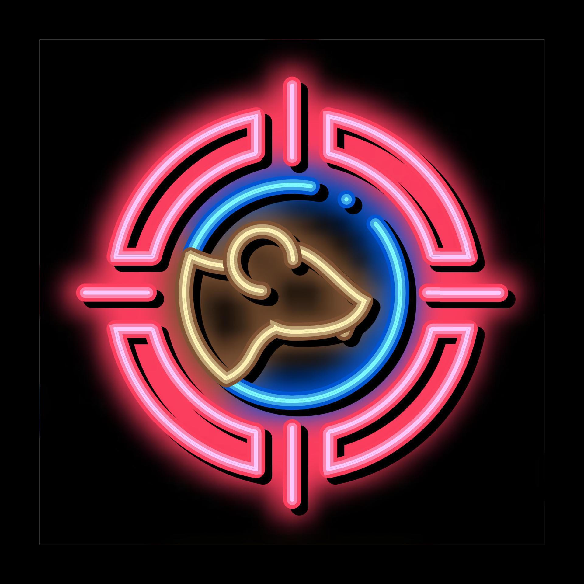 Mouse Target neon glow icon illustration 19479810 Vector Art at Vecteezy